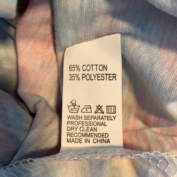 JUSTFASHIONNOW Multi Color Cuffed Sleeve Tee XXL - Picture 5 of 5